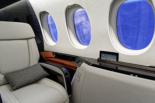 istock Corporate jet interior window business photo 2217329368