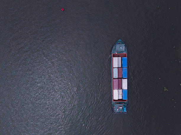 istock Large ship is floating in the water 2217330245