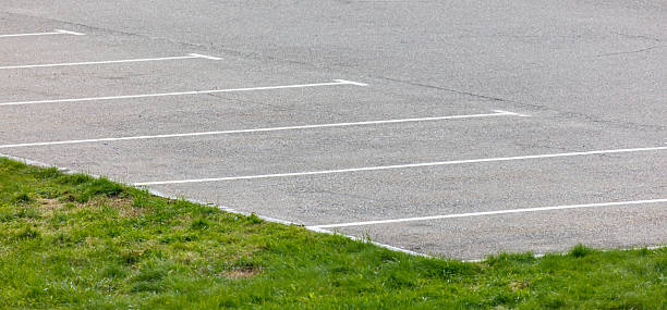 istock A parking lot with white lines and grass 2217333928