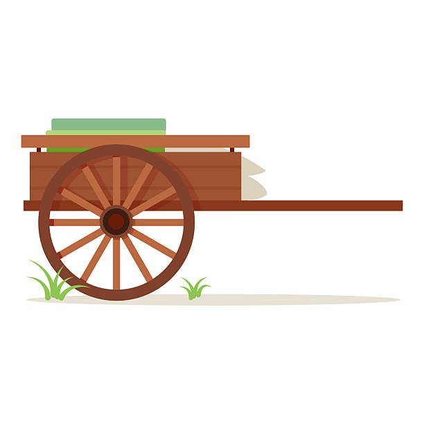 An old hand cart loaded with pioneer belongings