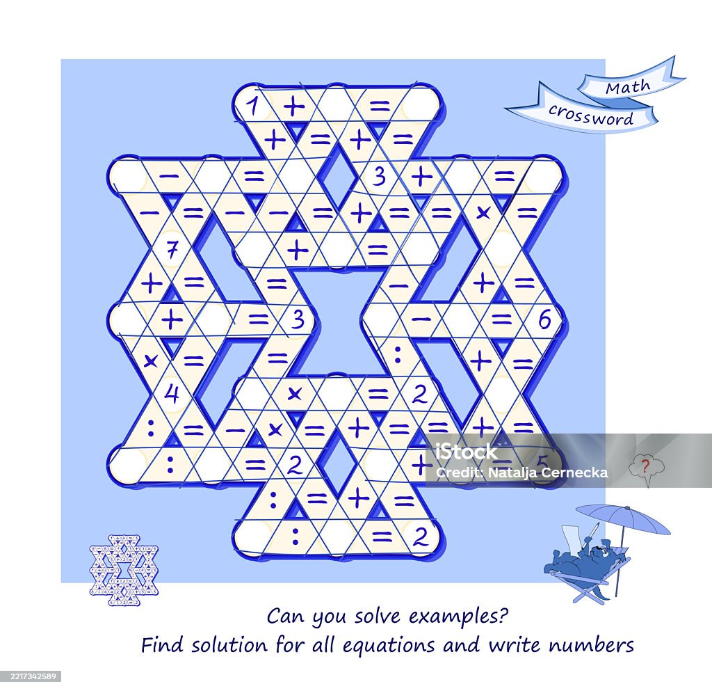 Math Crossword Examples Mathematical Crossword Can You Solve Examples Find Solution For All ...