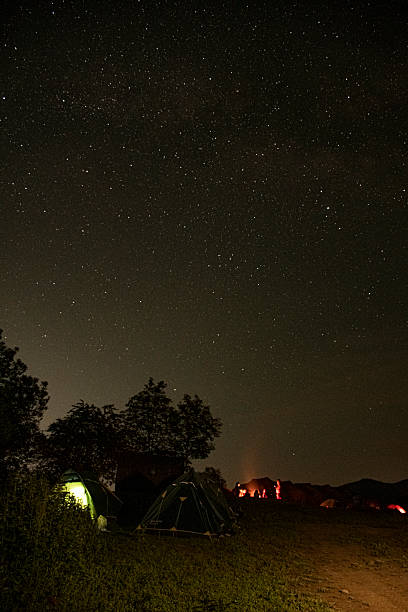 istock beautiful night sky in  mountains 2217346009