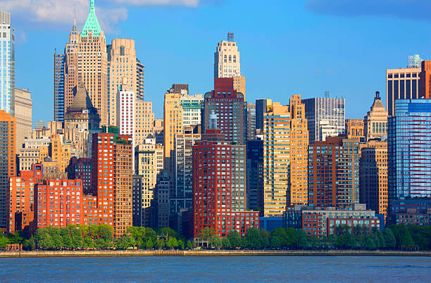 New York  Lower manhattan, west hudson river