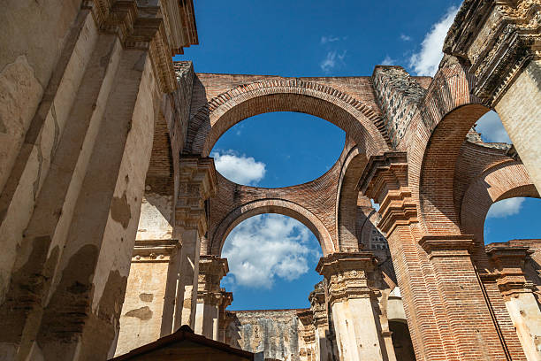 Daily exposure of the Parish of San Jose Ruins located in the city of Antigua Guatemala, dated 1545, after being rebuilt due to Earthquake