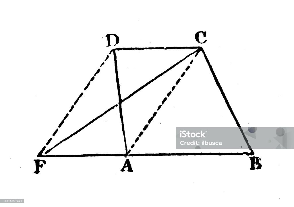 Math Iconic Figure Vintage Geometry And Maths Figures And Diagrams Stock Illustration ...