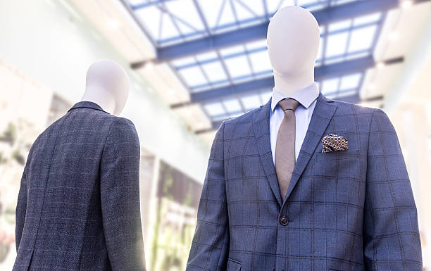 istock Male mannequins in elegant suits with a ties 2217353664