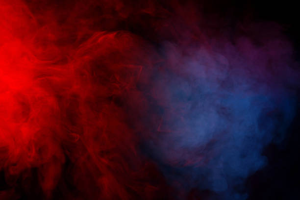istock Blue and purple steam on a black background. 2217353923