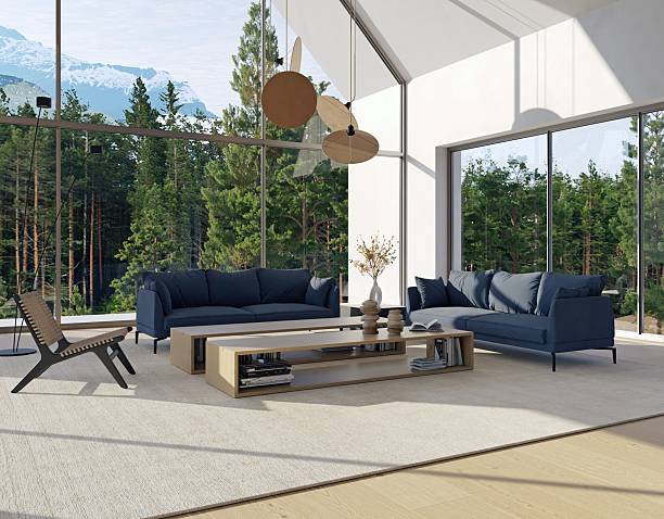 istock Modern Living Room Nature View 2217358115