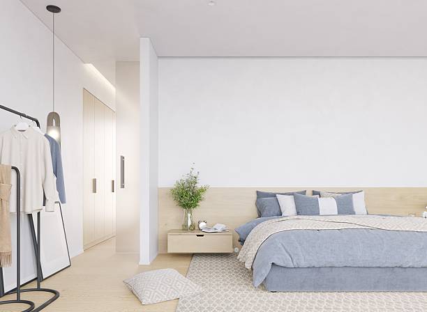 istock Bright Minimalist Modern Bedroom 2217358125
