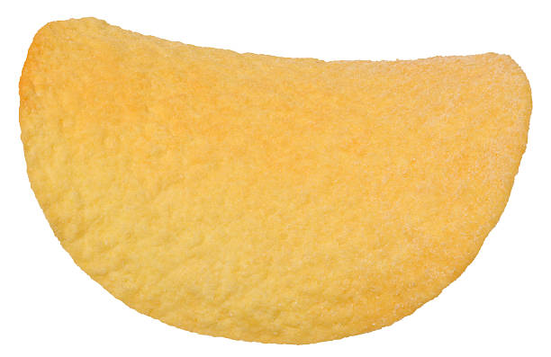 istock Close up of one saddle shaped potato chip isolated on background. 2217363540