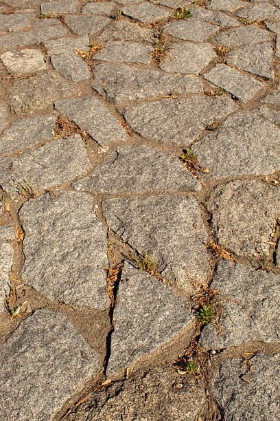 istock Stone cubes with concrete on the ground. Flat lay 2217372079
