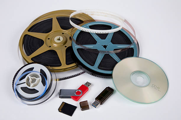 istock Eight Millimeter movie reels, and modern memory 2217372304