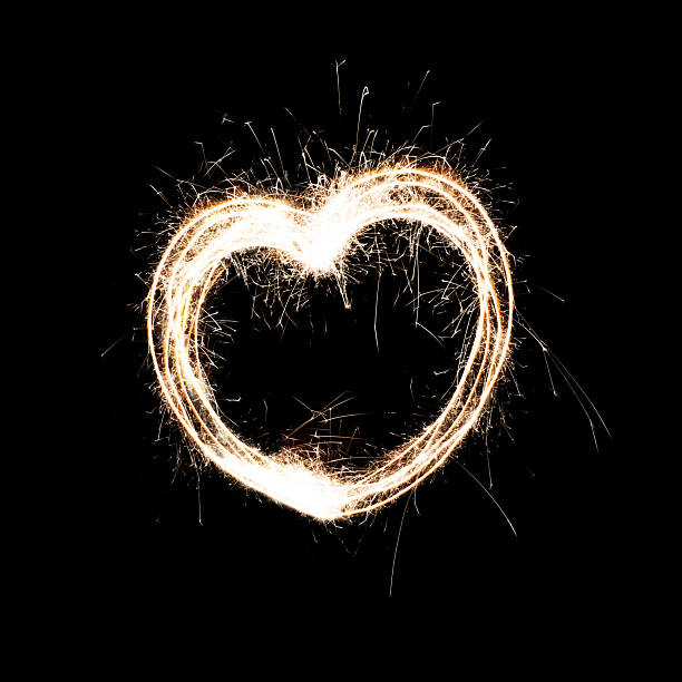 istock Heart from sparklers. Love Sparks. Celebration. Concept 2217379569