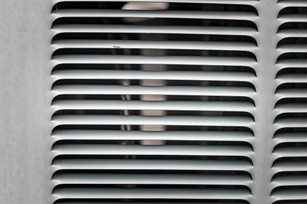 close-up of an air conditioning vent. hvac design element. abstract pattern banner or background