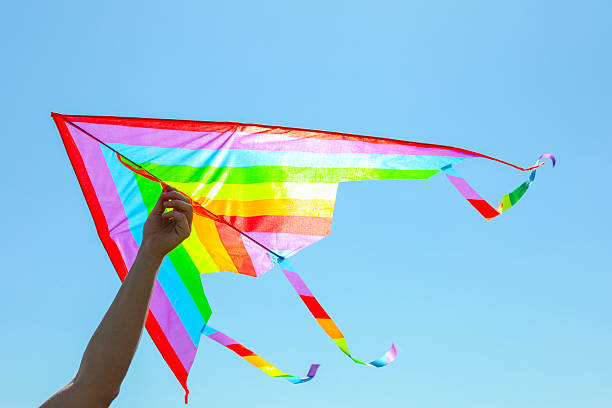 istock Man with kite on sunny day, closeup 2217385750