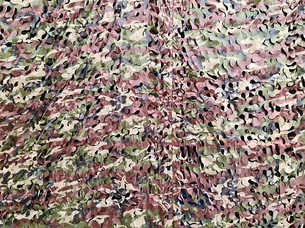 istock Camouflage net creating a military textured background 2217387272
