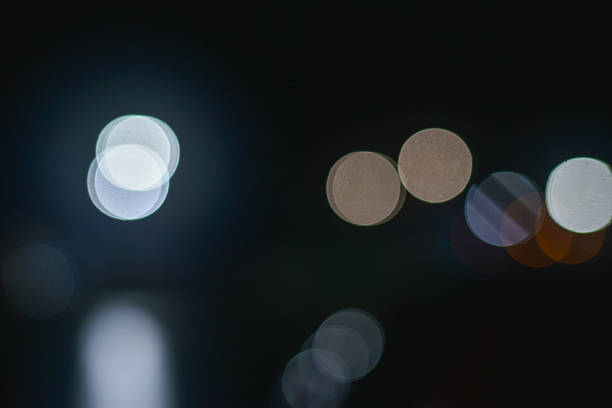 Blured night light. bokeh background, Blur concept . Abstract unfocused blured bokeh light dots background