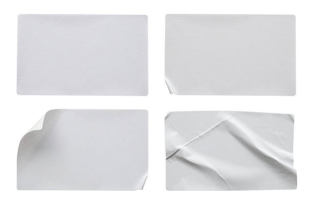 istock Paper sticker label isolated on white background 2217387828