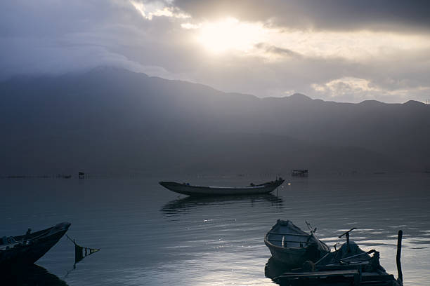 istock Landscape of the lagoon at sunset 2217392911