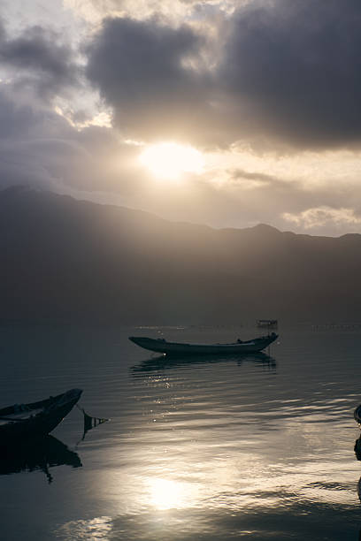 istock Landscape of the lagoon at sunset 2217392912