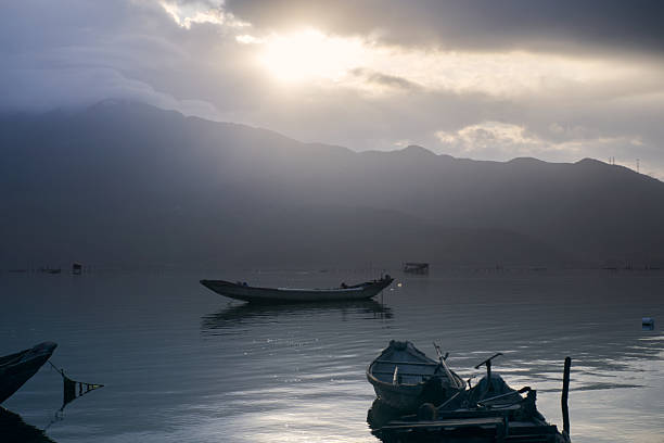 istock Landscape of the lagoon at sunset 2217392913
