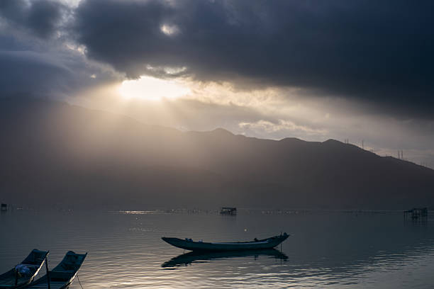 istock Landscape of the lagoon at sunset 2217392920