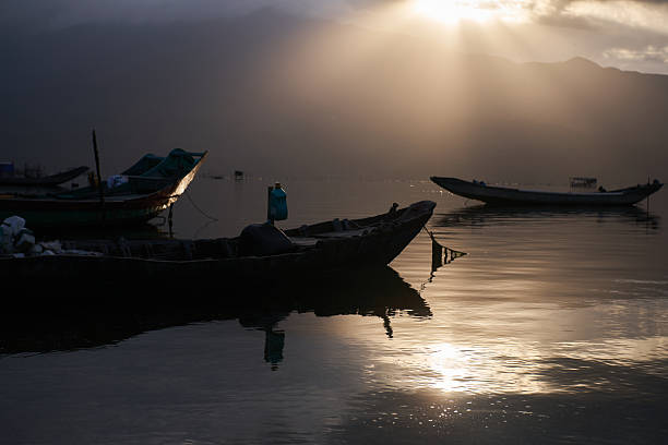 istock Landscape of the lagoon at sunset 2217392923