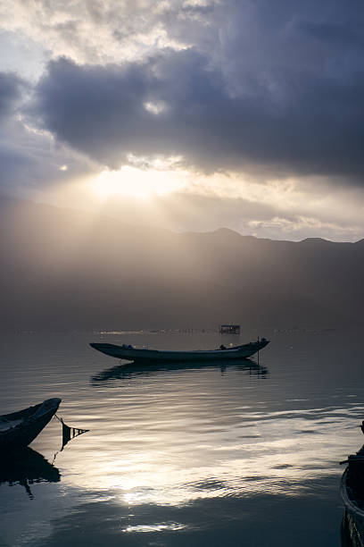 istock Landscape of the lagoon at sunset 2217392924