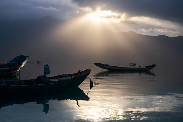 istock Landscape of the lagoon at sunset 2217392931