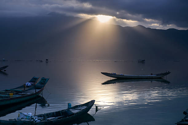 istock Landscape of the lagoon at sunset 2217392937