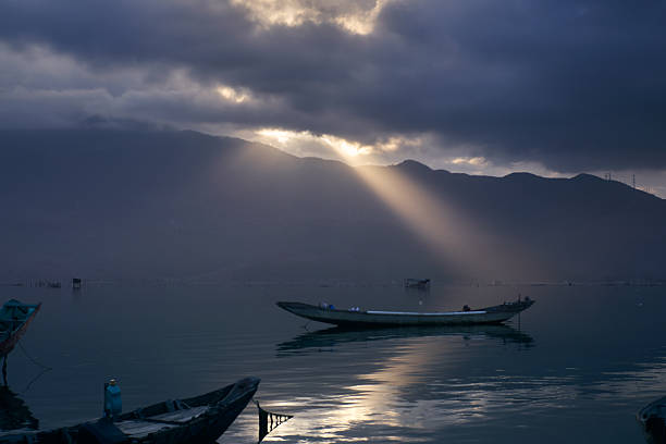 istock Landscape of the lagoon at sunset 2217392943