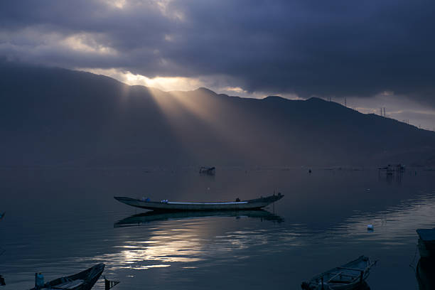 istock Landscape of the lagoon at sunset 2217392952