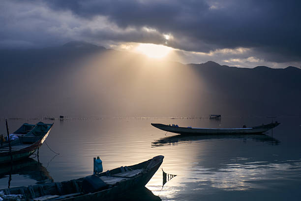 istock Landscape of the lagoon at sunset 2217393048