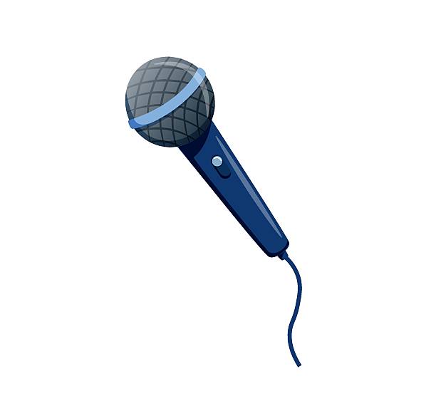istock Microphone or mike cartoon illustration sign in flat style illustration. Microphone or mic vector icon for app 2217396326