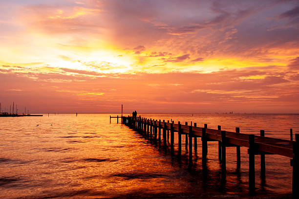 istock Sunset in Fairhoppe , Alabama with dramatic clouds. 2217399347