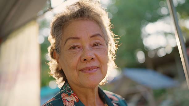 istock Asian elderly woman facing camera 2217401285