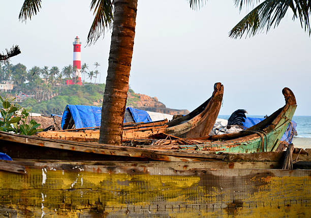 Kovalam Beach near Trivandrum in Kerala, India. A popular seas-side resort in an idyll part of southern India. Nikon D300