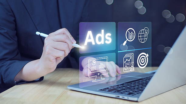 istock ad on internet, digital marketing concept.Ad (advertise) show laptop display screen from advertisers on internet. Ads banner campaign to target. Online Advertising 2217406855