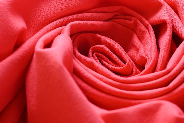 Red fabric texture background