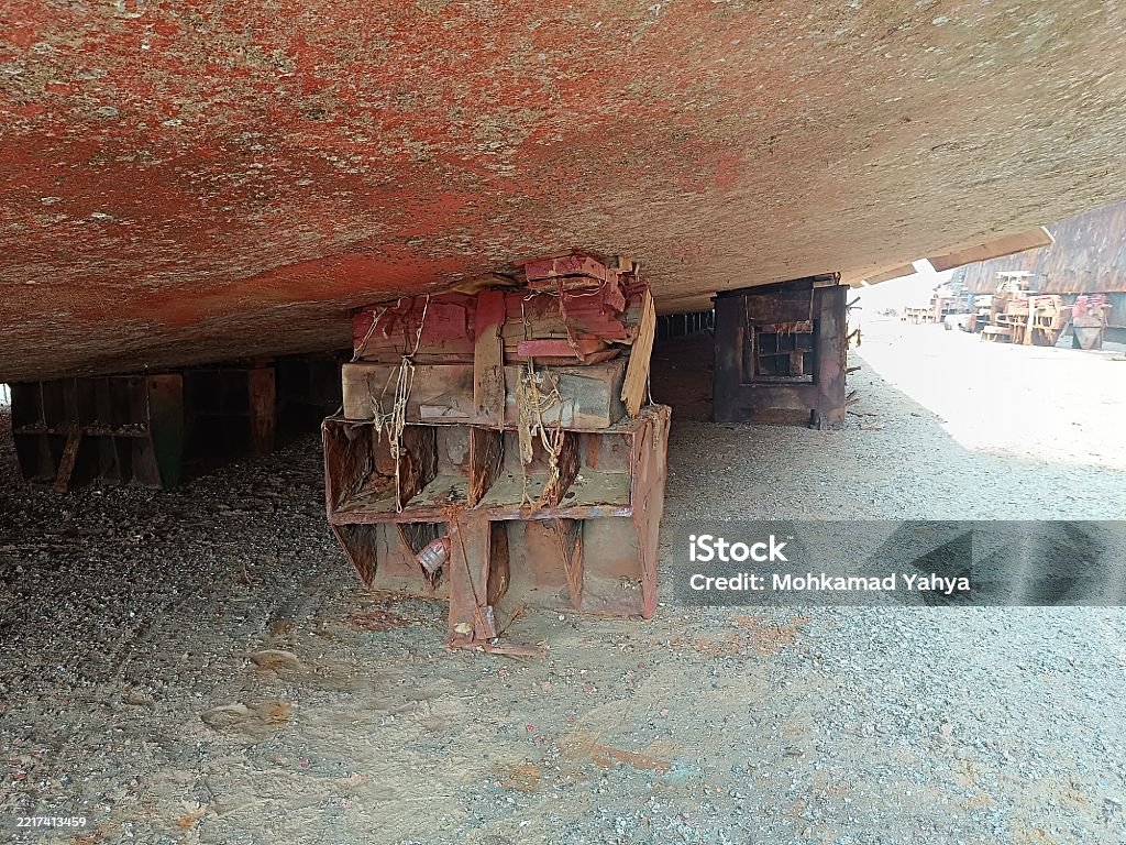 Keel Block Keel And Side Block Used For Securely Supporting A Ships Hull During ...