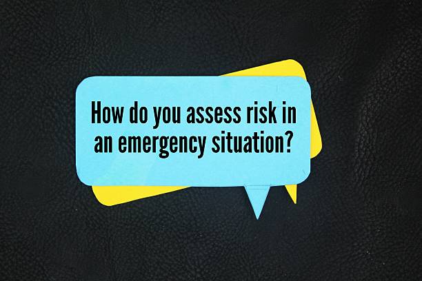 istock Paper with question words How do you assess risk in an emergency situation? common question about emergency preparedness 2217413688