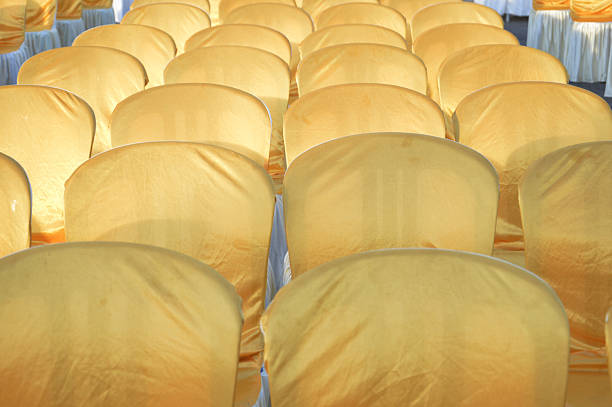 Many White chair for ceremony.