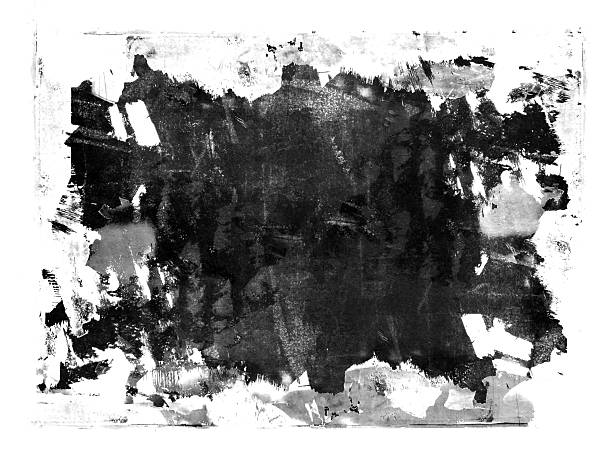istock Black abstract grunge texture isolated on white background. Scratched and dirty background 2217415337