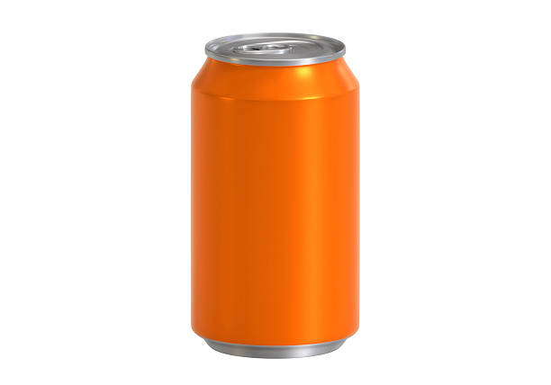istock Orange aluminum drink can isolated on white background 2217419353
