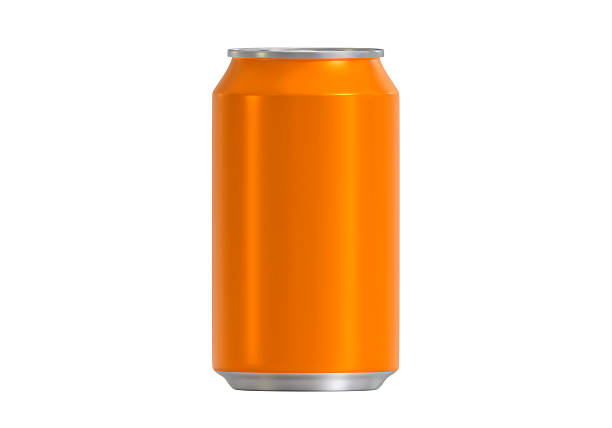 istock Orange aluminum drink can isolated on white background 2217419354