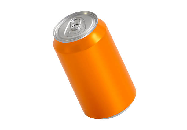 istock Orange aluminum drink can isolated on white background 2217419432