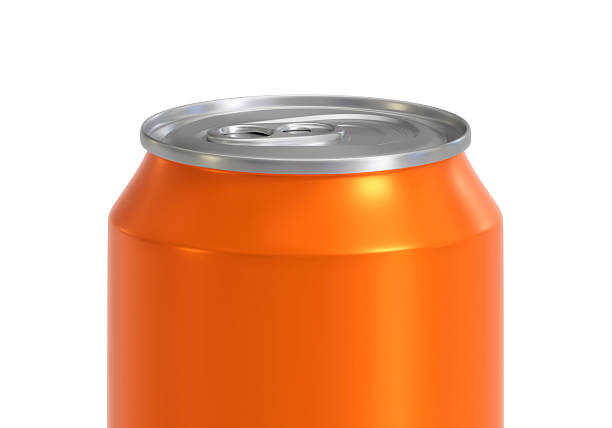 istock Orange aluminum drink can isolated on white background 2217419435