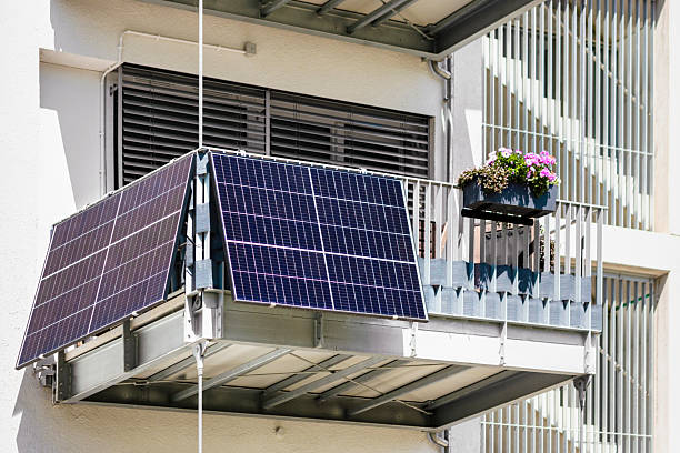 istock Balcony Solar Panels for Strata Apartment Building 2217419451