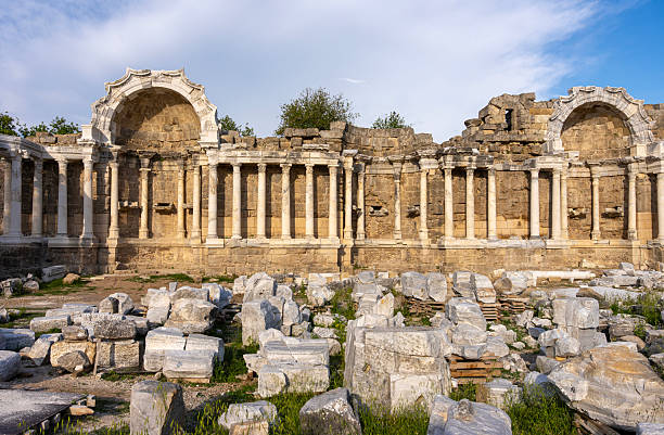istock Monumental Fountain (Nymphaeum) in ancient Side, Antalya 2217425507