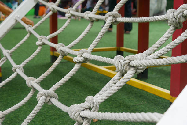 Rope bridge or rope climbing children's game